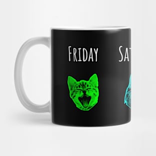 Weekend Vibes Cat: Catshirt Humor Funny Cat Lover Mug